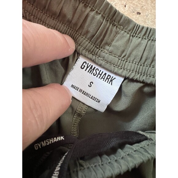 Gymshark Shorts Mens Small Green Sport Stripe Polyester Activewear Running Gym - Picture 2 of 9